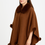 Thumbnail: Trim Cape With Faux Fur Collar
