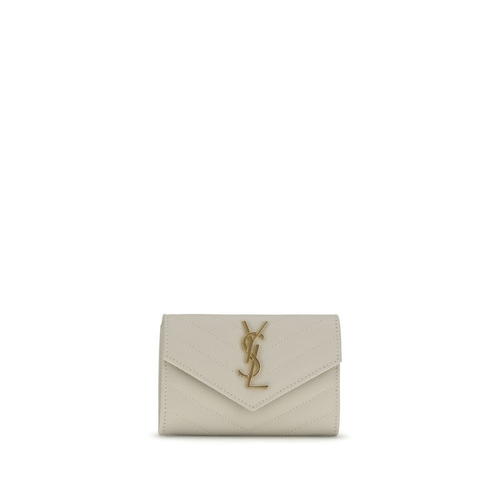 Saint Laurent Beige Calf Leather Bos Taurus Wallet
