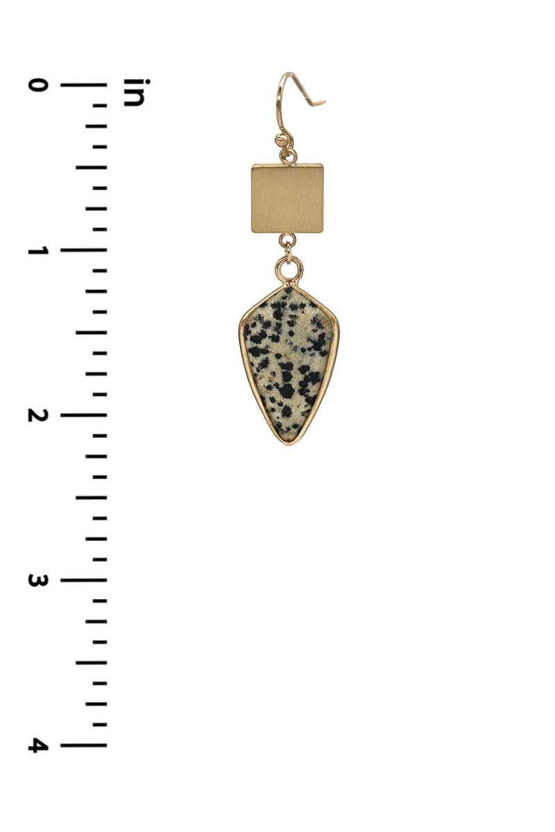 Thumbnail: Fashion Marbling Stone Dangle Earring