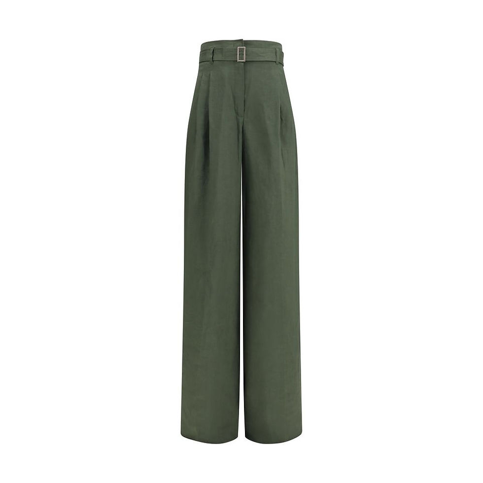Thumbnail: Max Mara Bicolor Linen Casual Pants