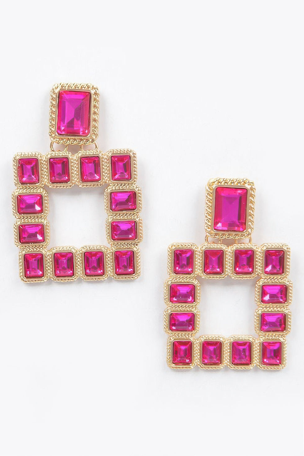 Thumbnail: Multi Square Gemstone Earrings