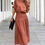 Thumbnail: Two Pieces Solid Color Loose Puff Sleeve Pleated Shirt