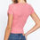 Thumbnail: Short Sleeve Crew Neck Rib Crop Top