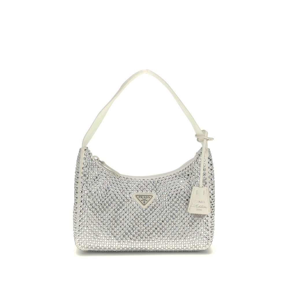 Prada White Viscose Shoulder Bag