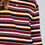Thumbnail: Ladies fashion plus size long sleeve multi striped dty brushed shirts