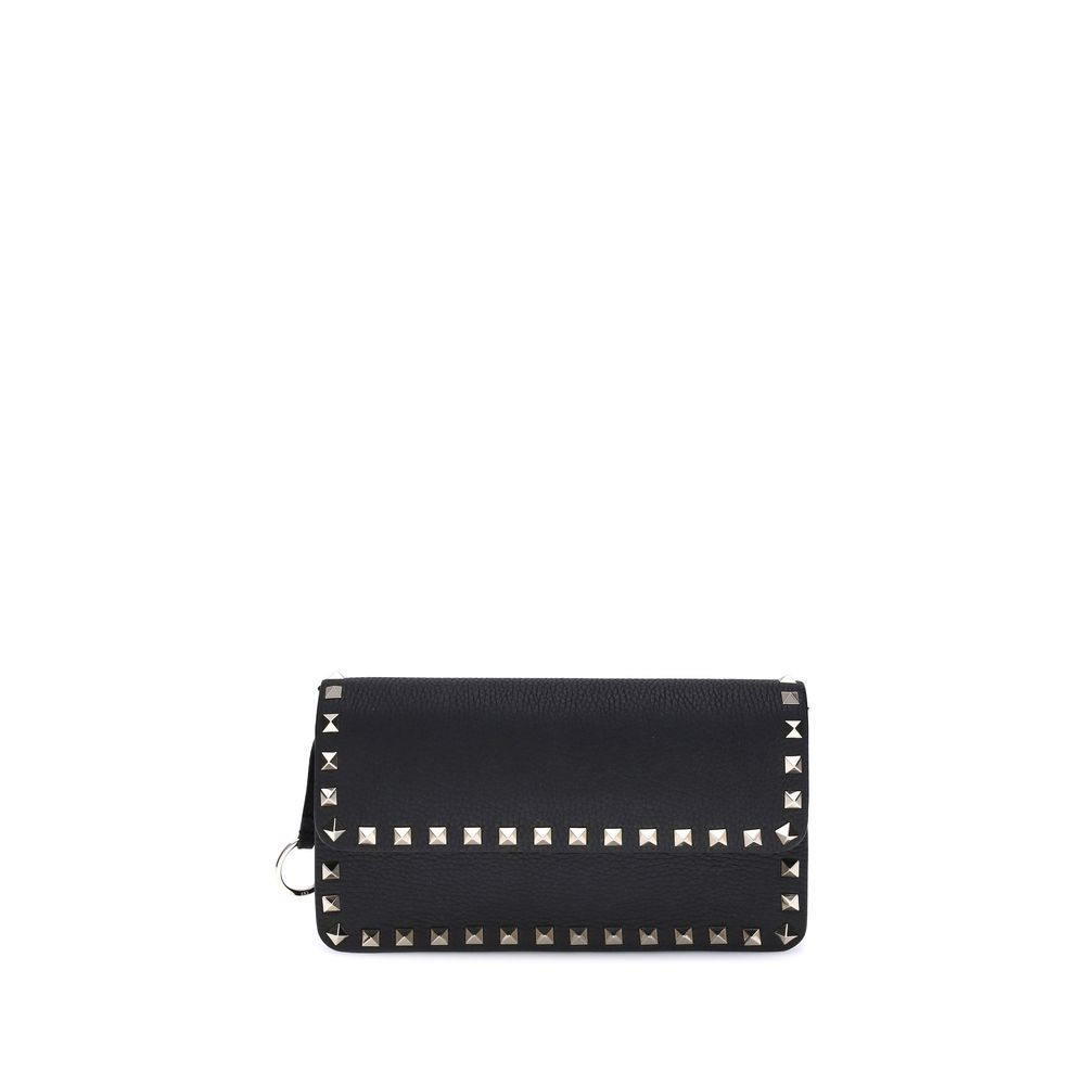Valentino Garavani Black Calf Leather Bos Taurus Wallet