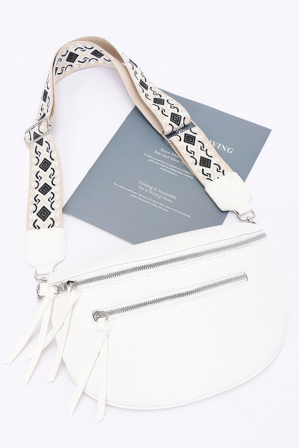 Thumbnail: Faux Leather Crossbody Bag Belt