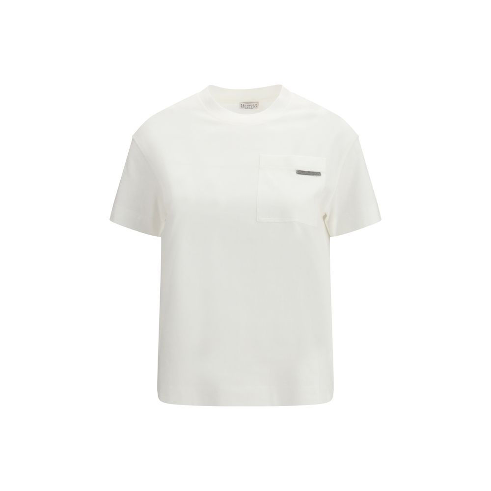Brunello Cucinelli White Cotton T-Shirt