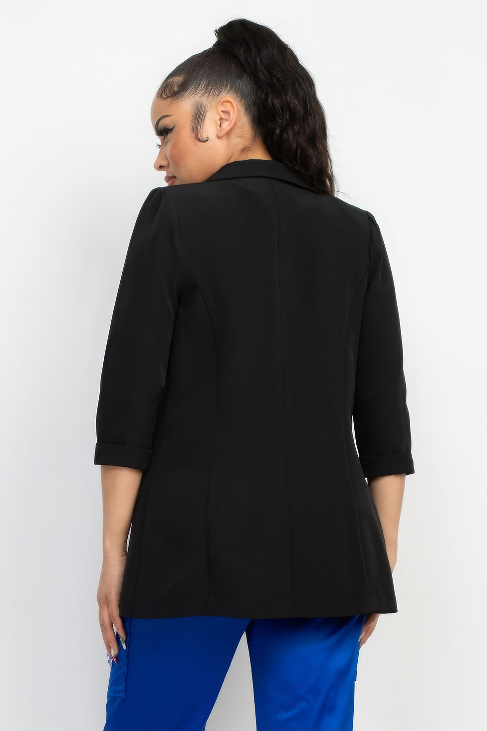 Thumbnail: Open Front Notch Solid Jacket