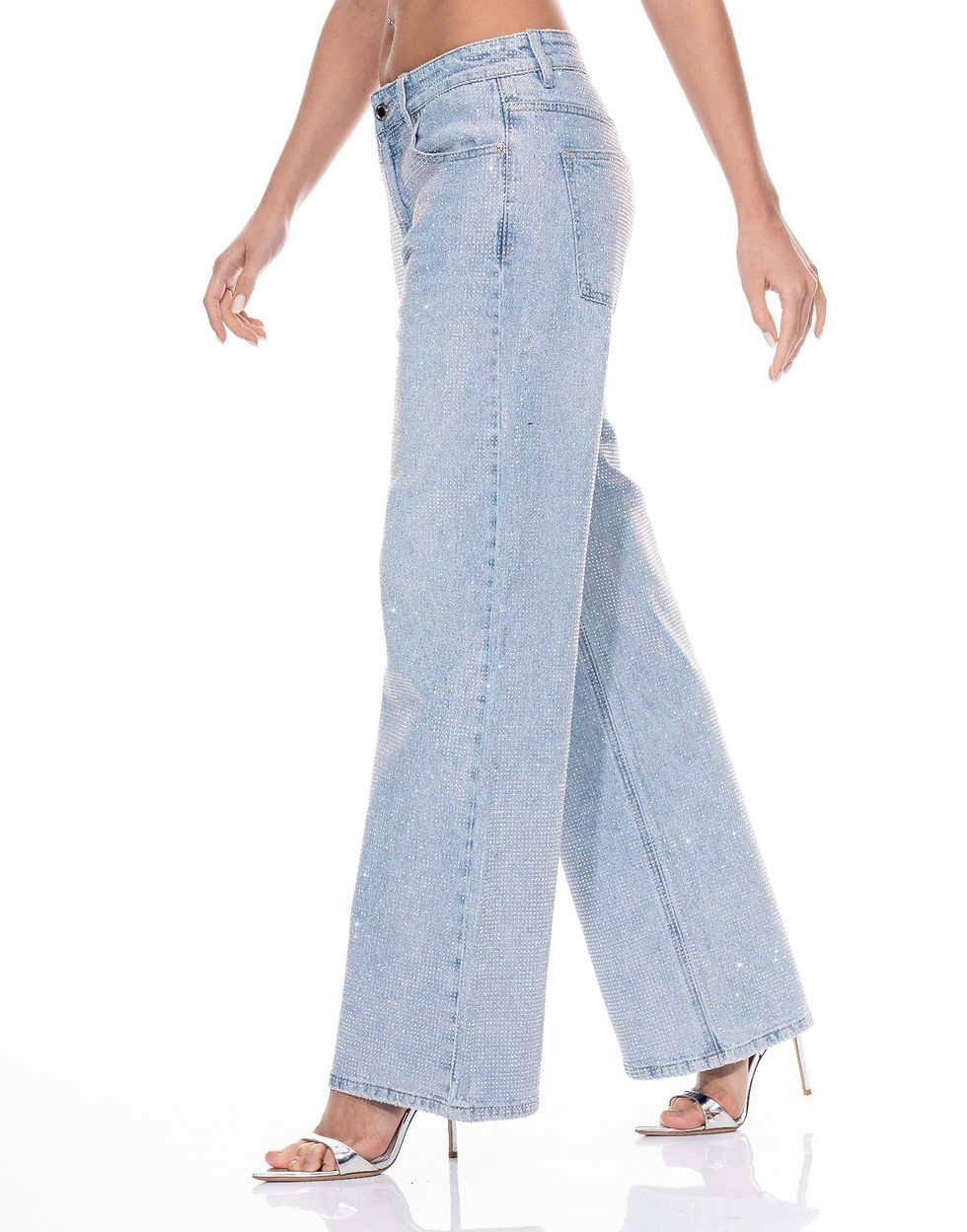 Thumbnail: Denim Rhinestone Pants 