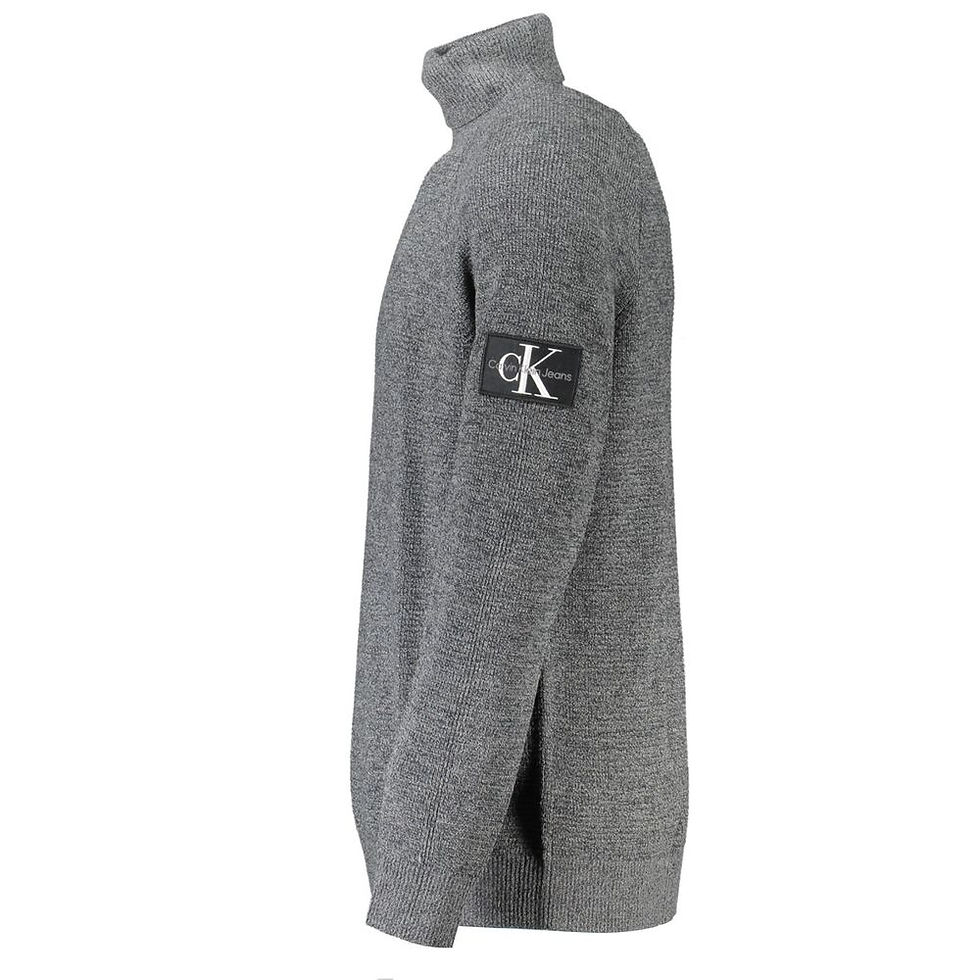 Thumbnail: Calvin Klein Grigio Wool Mens Sweater