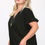 Thumbnail: Solid Viscose Knit Surplice Top With Ruffle Sleeve