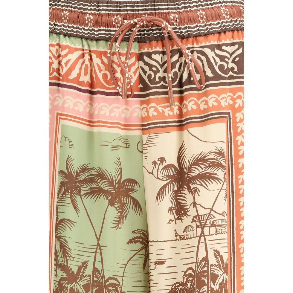 Thumbnail: Alemais Multicolor Silk Casual Pants