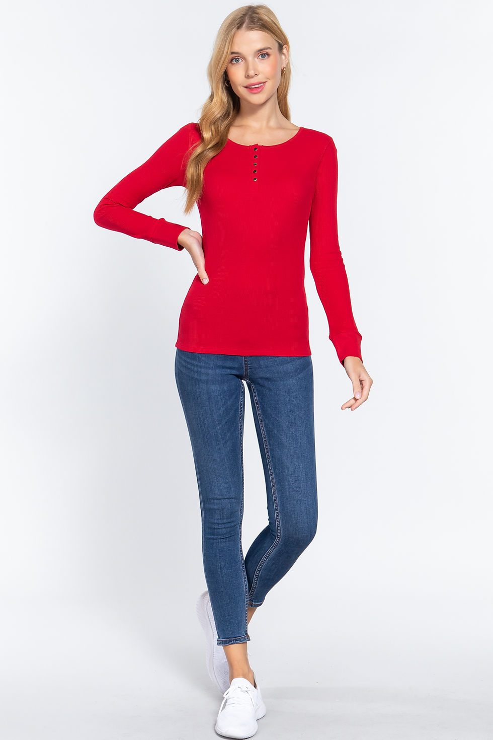 Thumbnail: Long Slv Scoop Neck Thermal Top