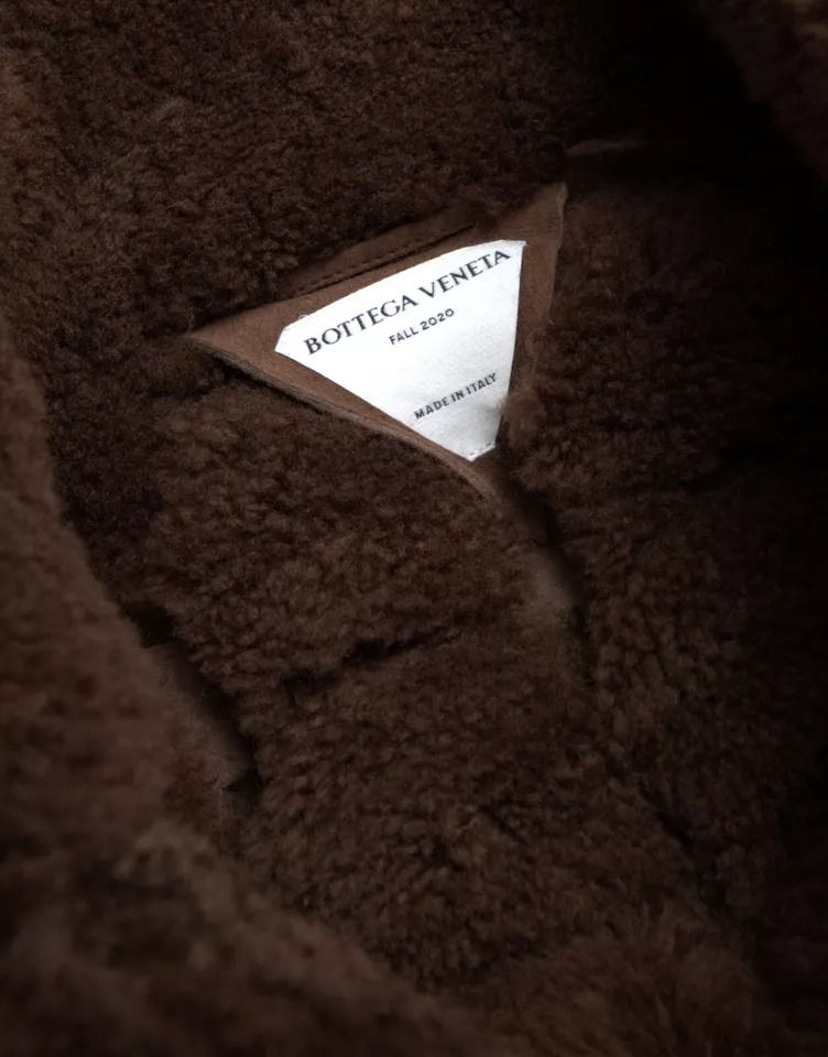 Thumbnail: Bottega Veneta Brown Fur Lamb Shearling Coat Jacket