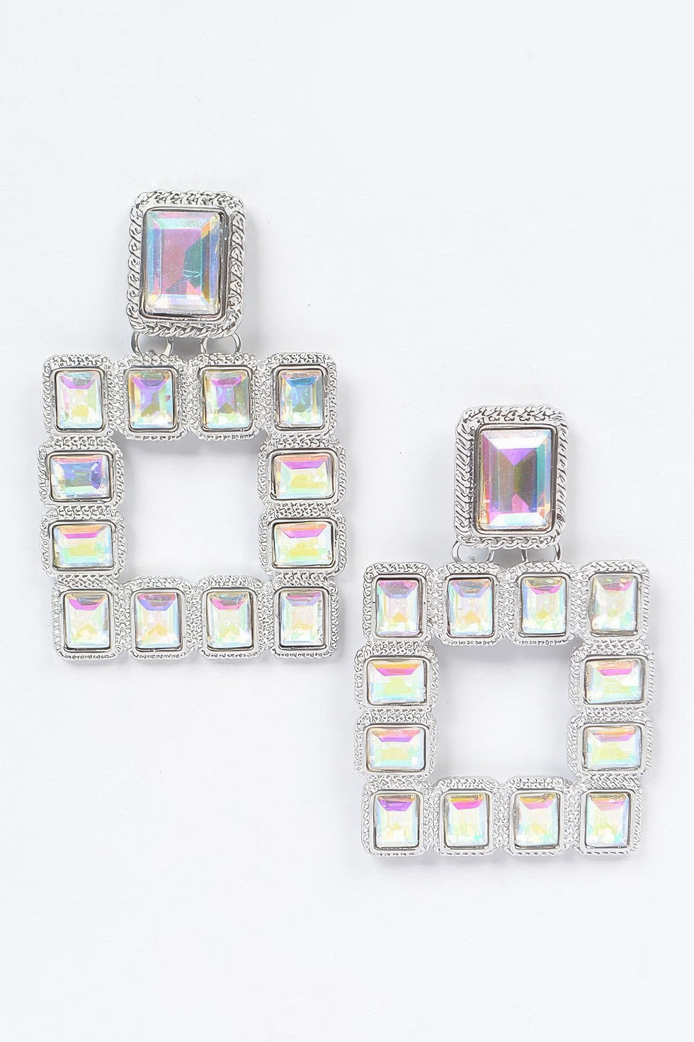 Thumbnail: Multi Square Gemstone Earrings