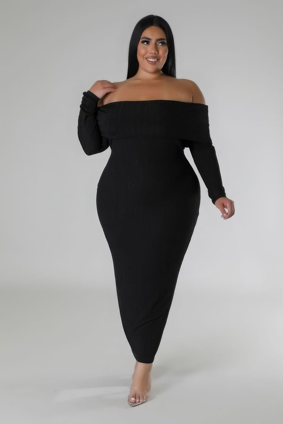 Thumbnail: Off Shoulders Stretch Dress