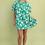 Thumbnail: Geometric Print Loose Fit Mini Dress With Gathered Balloon Sleeves