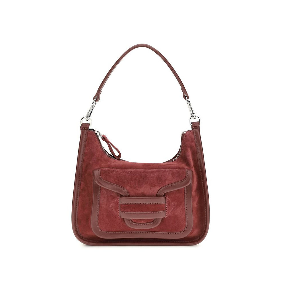 Thumbnail: Pierre Hardy Bordeaux Calf Leather Bos Taurus Shoulder Bag