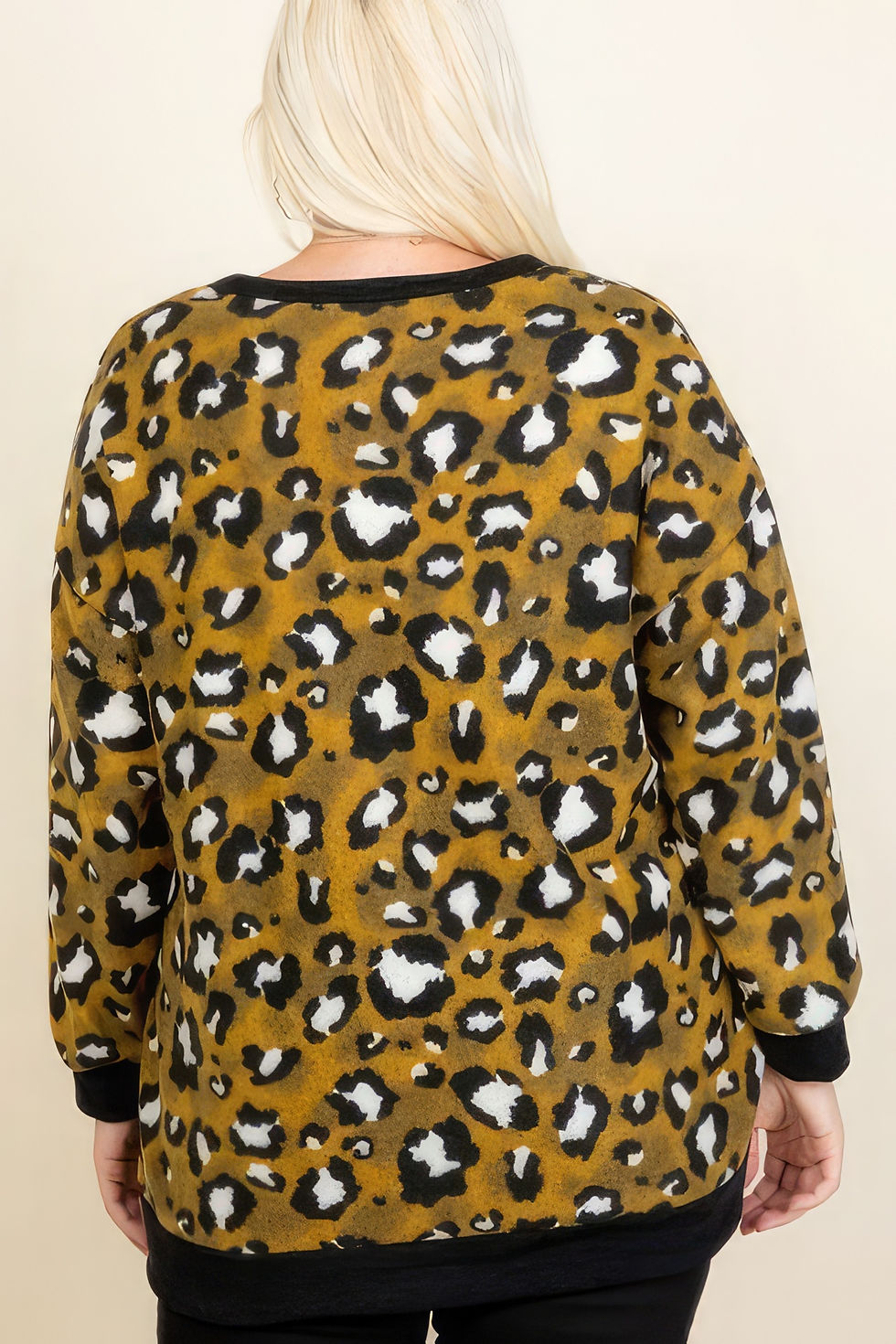 Thumbnail: Plus Size Cozy Animal Mir Print With Brush Button Up Cardigan