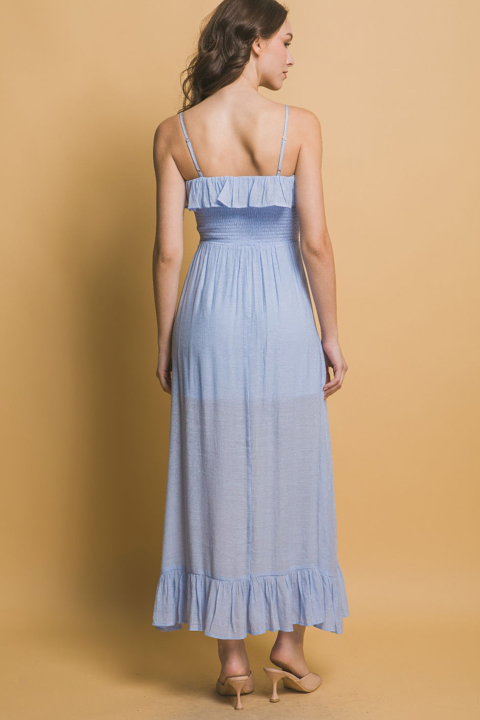 Thumbnail: Smocked Ruffle Maxi Dress