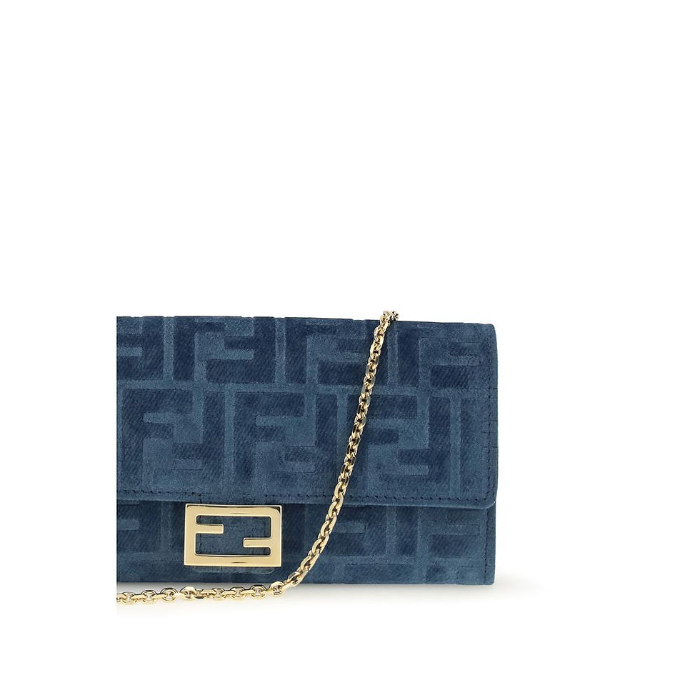 Thumbnail: Fendi Blue Cotton Wallet