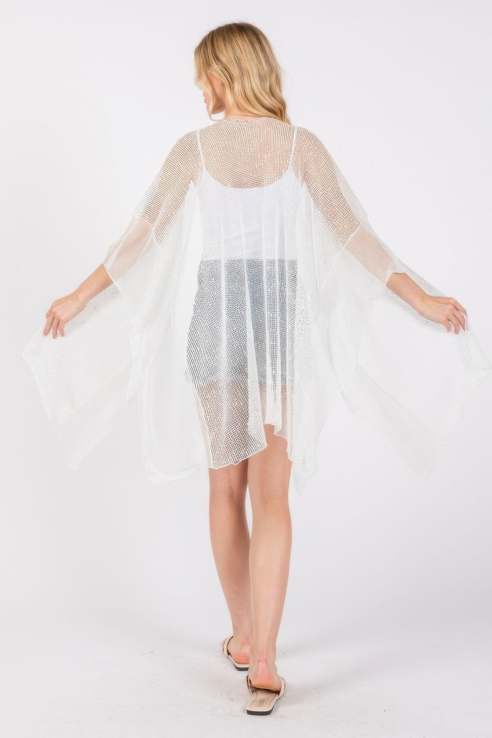 Thumbnail: Embellished Sequin Mesh Cover Up