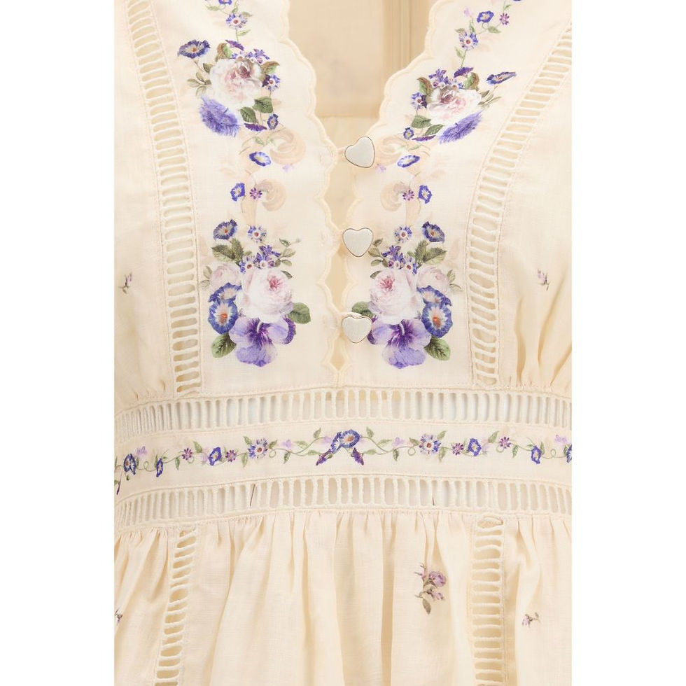 Thumbnail: Zimmermann Beige Linen Casual Dress