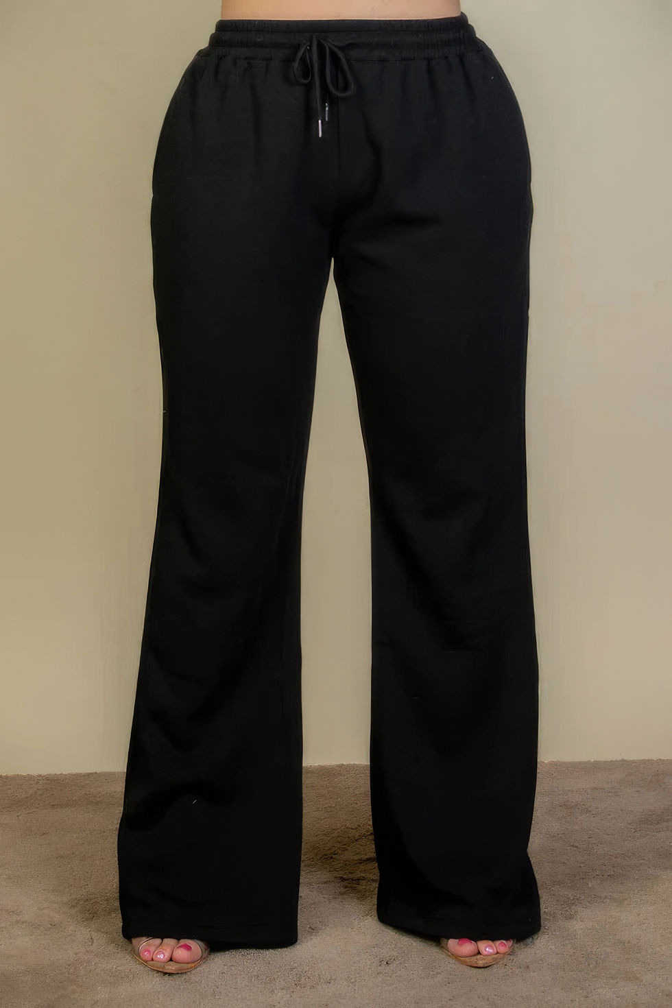 Thumbnail: Plus Size Drawstring Waist Slant Pocket Sweatpants