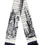 Thumbnail: Dolce & Gabbana White Black Music City Print Silk Fringe 141cm X 15cm Scarf