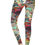 Thumbnail: Yoga Style Banded Lined Multicolored Mixed Paisley Print, Full Length Leggings