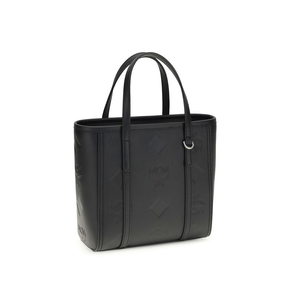 Thumbnail: MCM Black Calf Leather Bos Taurus Shoulder Bag
