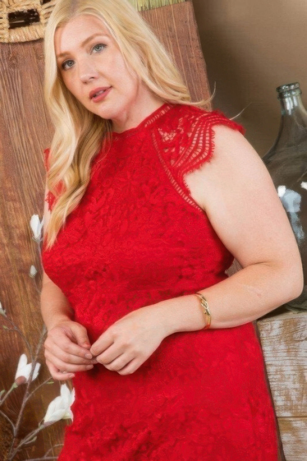 Thumbnail: Lace Crochet Mini Raglan Dress With Zipper Back