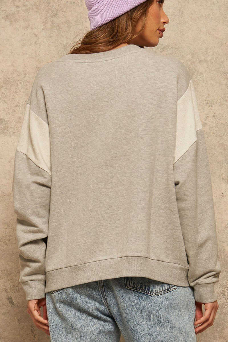 Thumbnail: A French Terry Knit Graphic Sweatshirt