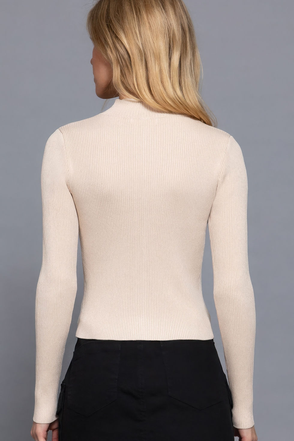 Thumbnail: Long Sv 2 Way Open Zipper Sweater     