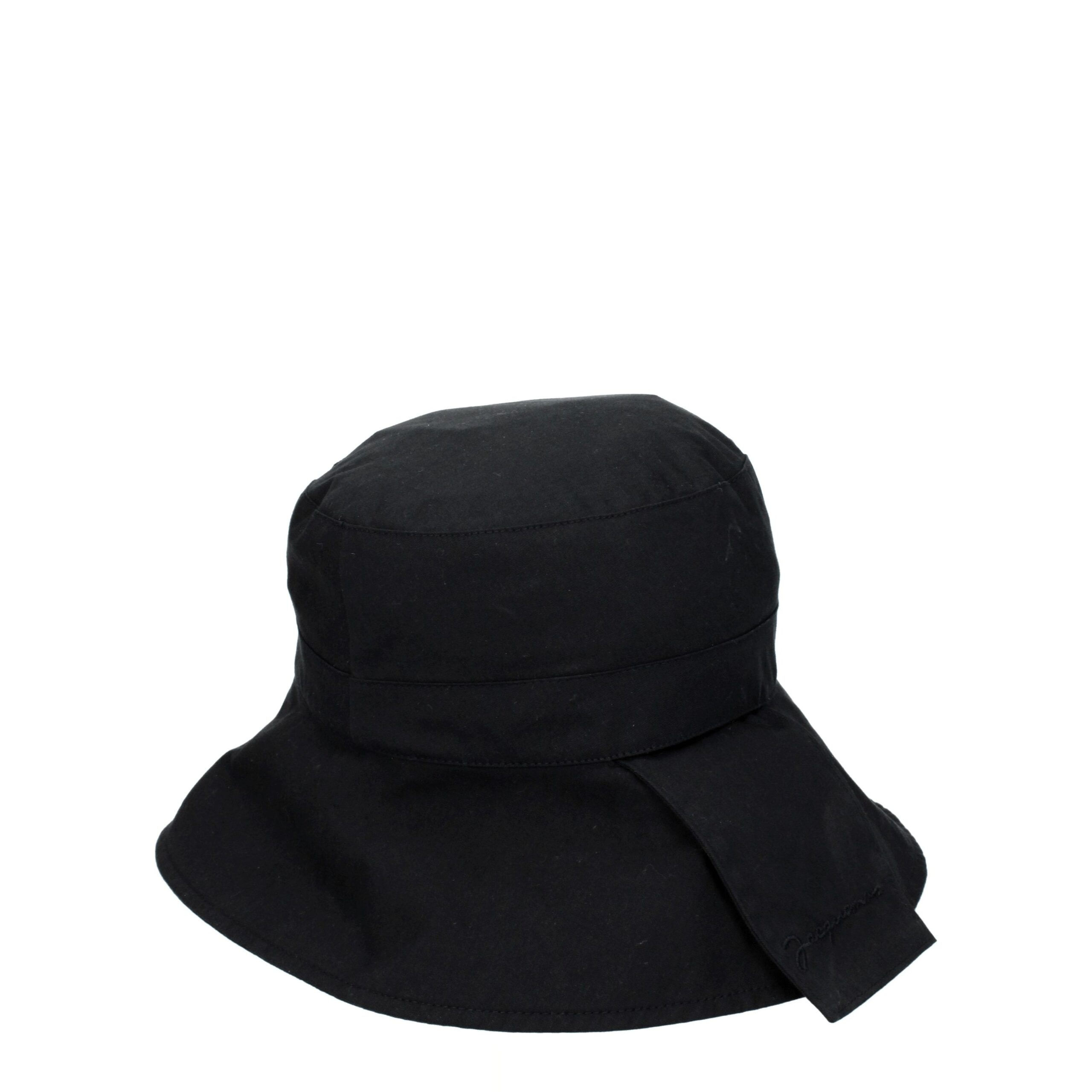 Jacquemus Black Cotton Bucket Hat