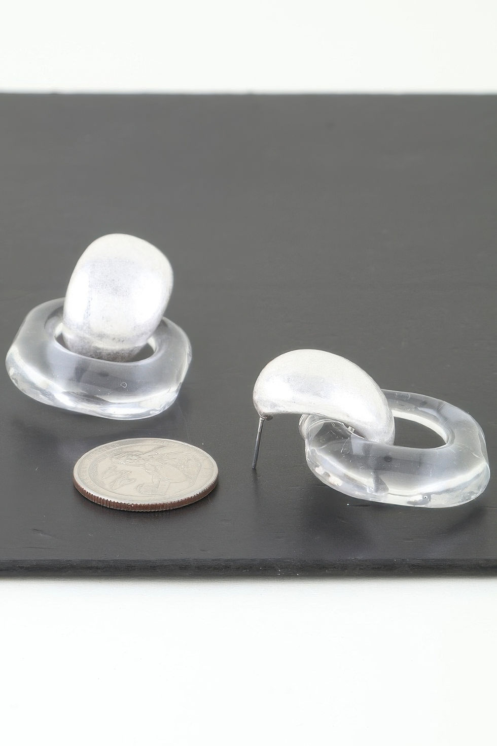 Thumbnail: Modern Transparent Drop Earrings