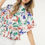 Thumbnail: Floral Print Short Sleeve Top With Waist Tie