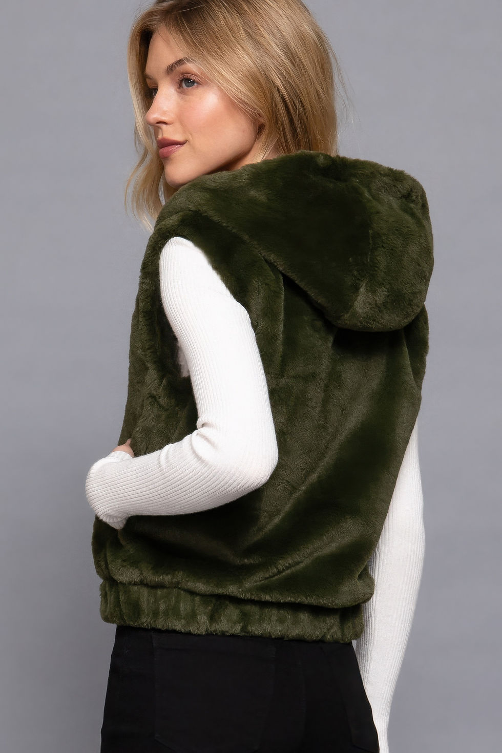 Thumbnail: Hoodie Faux Fur Vest 