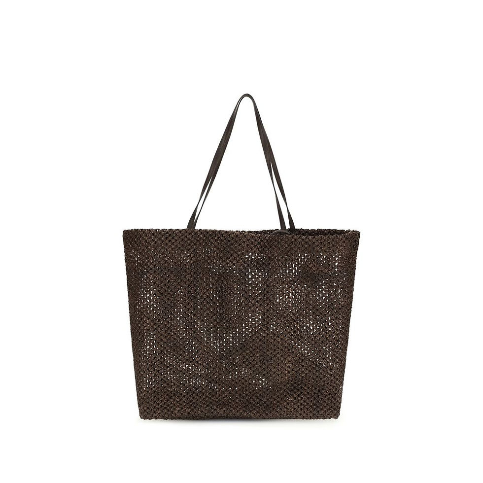 Thumbnail: The Row Brown Raffia Shoulder Bag