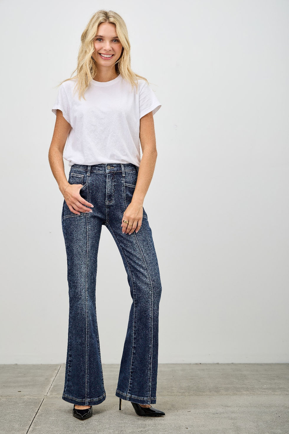 Thumbnail: High Rise Boot Cut With Seam Detail
