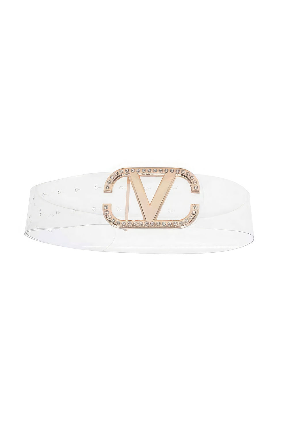 Thumbnail: Angled Rhinestone Inverted V Buckle Belt