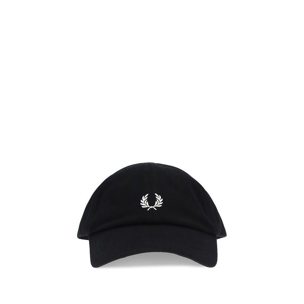Thumbnail: Fred Perry Black Cotton Cap (Baseball Hat)