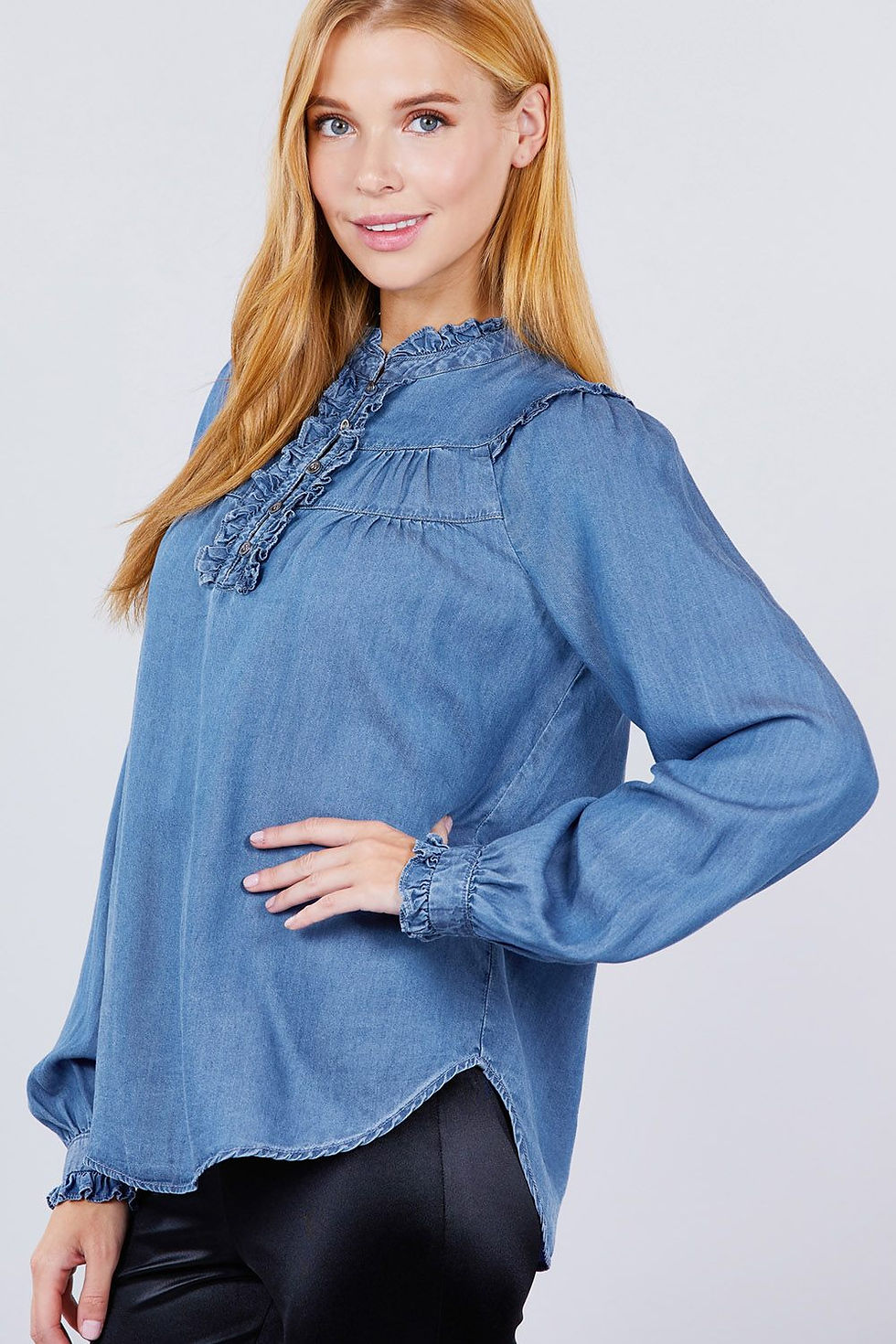 Thumbnail: Frill Detail Tencel Top
