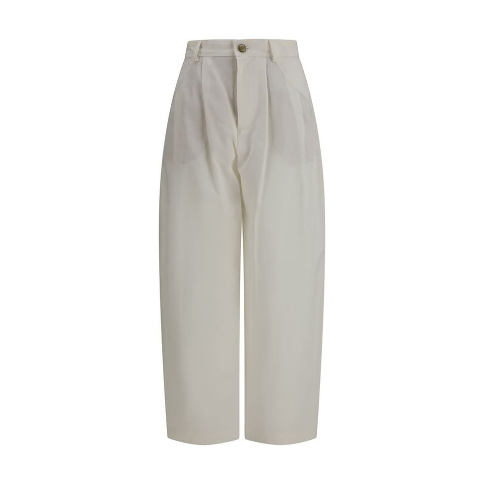 Thumbnail: Brunello Cucinelli Beige Silk Casual Pants