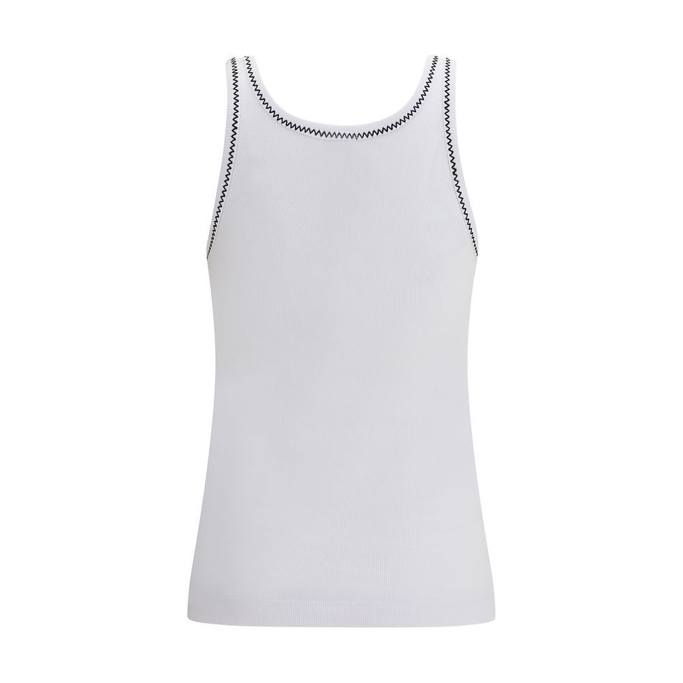Thumbnail: PINKO White Cotton Tank Tops
