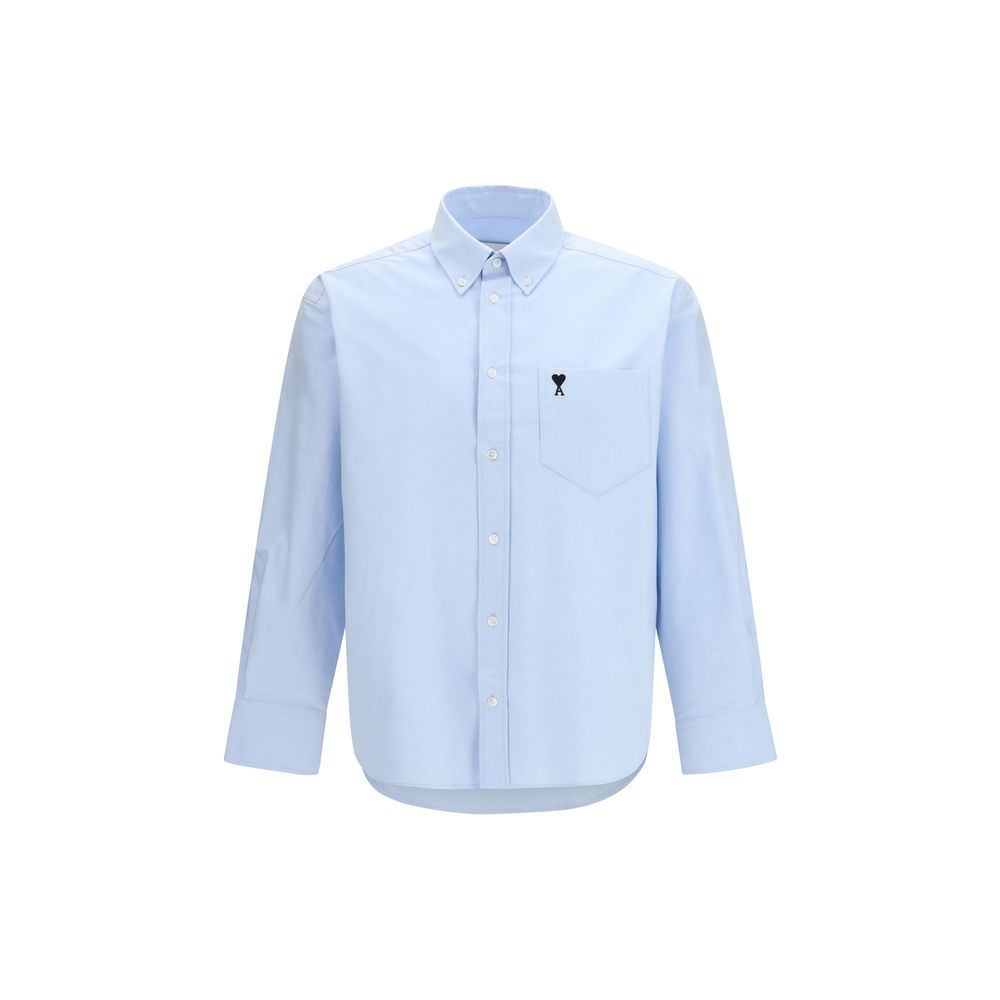 Ami Paris Blue Cotton Dress Shirt