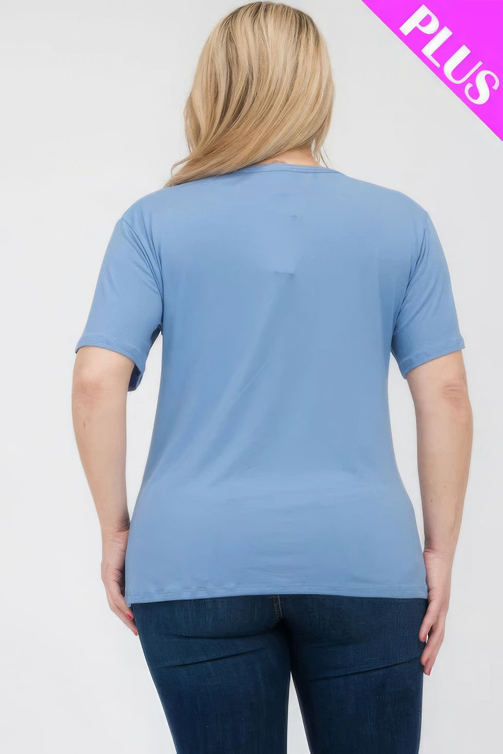 Thumbnail: Plus Size Basic Short Sleeve T-shirt