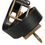 Thumbnail: Dolce & Gabbana Black Leather Side Rings Brass Buckle Belt