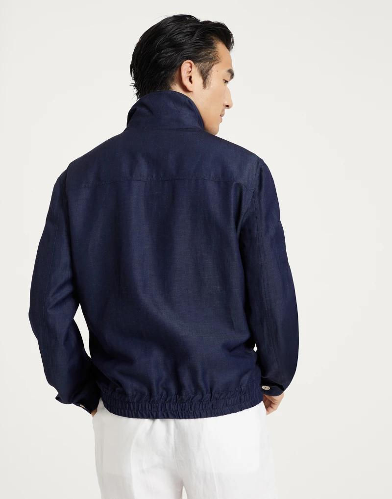 Thumbnail: Brunello Cucinelli Blue Wool Bomber